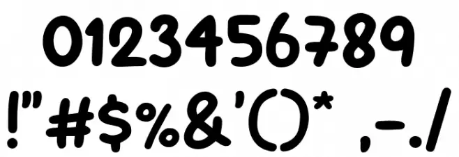 Milky Mania Font OTHER CHARS