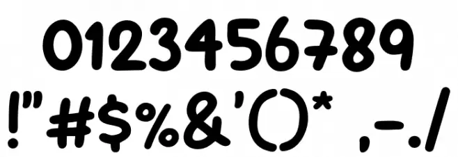 Milky Mania Font OTHER CHARS