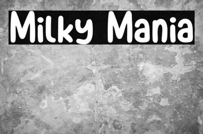 Milky Mania Font examples