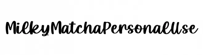 Milky Matcha Personal Use  Free Fonts Download