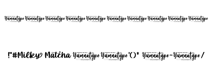 Milky Matcha Personal Use Font OTHER CHARS