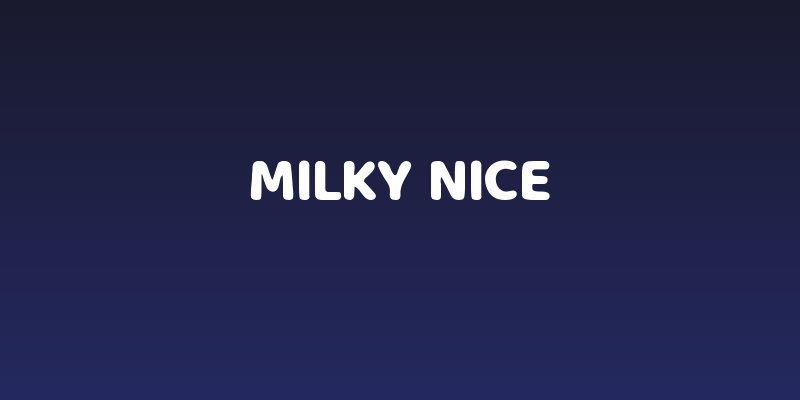 Milky Nice Social Header