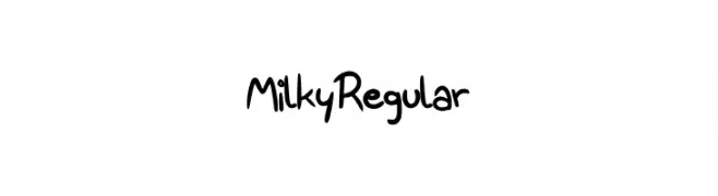 Milky Regular  les polices de caractères gratuit tlcharger