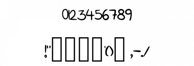 Milky Regular Font OTHER CHARS