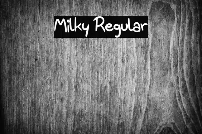 Milky Regular Font examples
