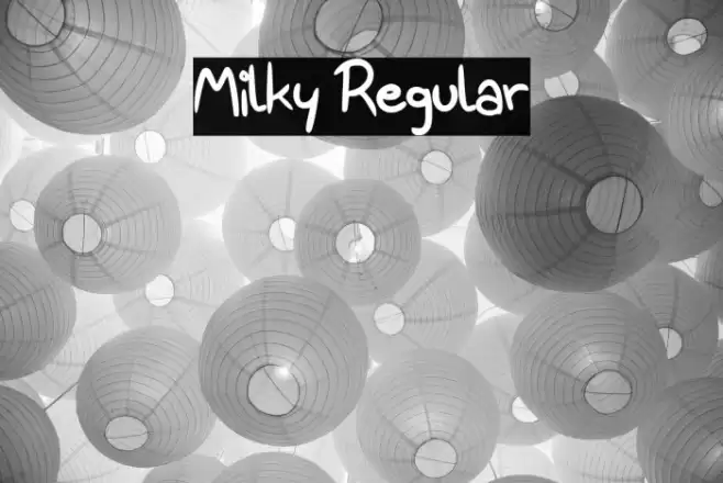 Milky Regular Font examples
