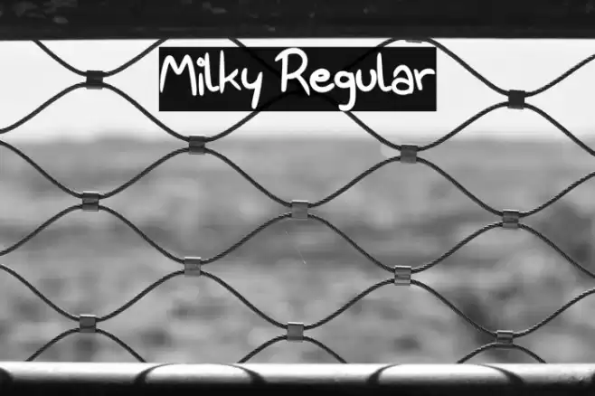 Milky Regular Font examples