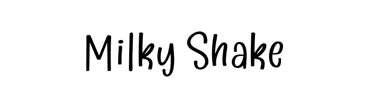 Milky Shake  नि: शुल्क फ़ॉन्ट्स डाउनलोड