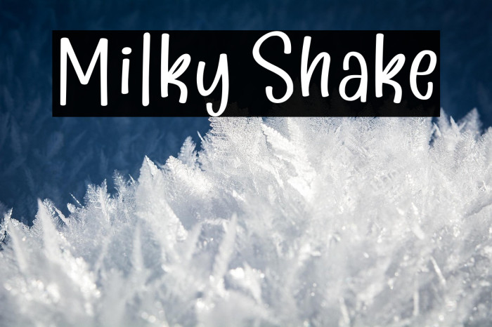 Milky Shake Example 3
