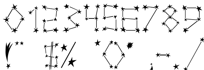 Milky Way Font OTHER CHARS