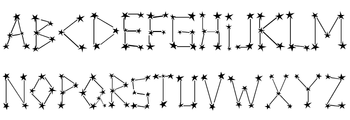 Milky Way Font LOWERCASE