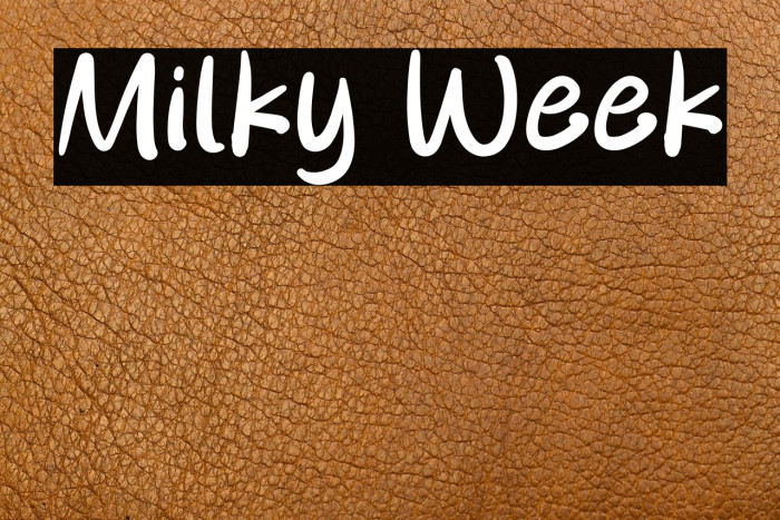 Milky Week Example 1