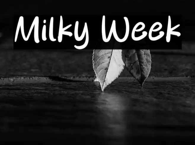 Milky Week Caratteri examples