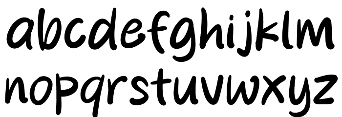 Milky Week Schriftart Kleinbuchstaben