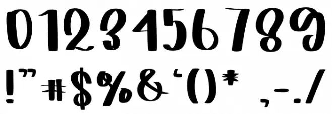 Milky  White Font OTHER CHARS