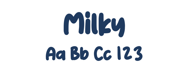 Milky Font Preview