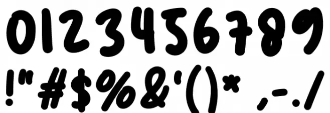 Milky Font OTHER CHARS