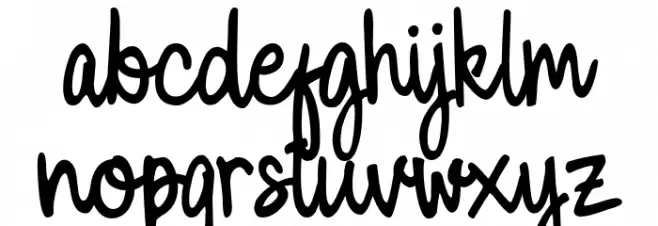 MilkyCookiesScript फ़ॉन्ट लोअरकेस