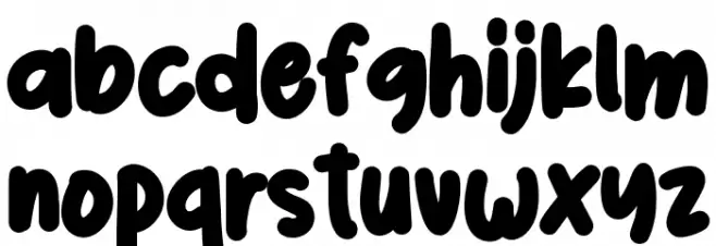 Milky Font LOWERCASE