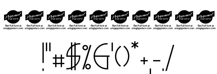 Milkyway Hotel Personal Use Font OTHER CHARS