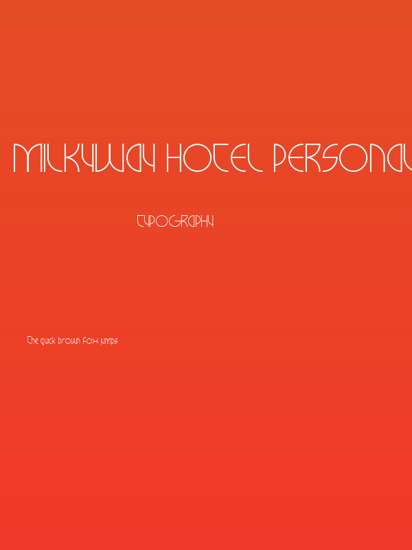 Milkyway Hotel Personal Use Poster