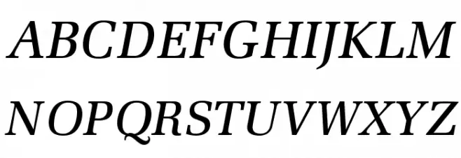 MillOpti-MediumItalic Caratteri MAIUSCOLE