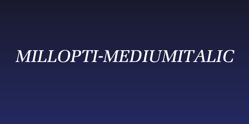 MillOpti-MediumItalic Social Header