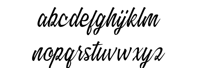 Millania Font LOWERCASE