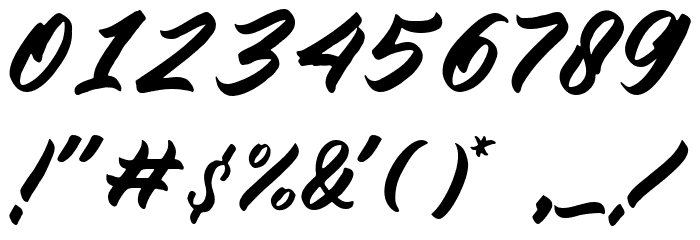 Millano Script Font OTHER CHARS