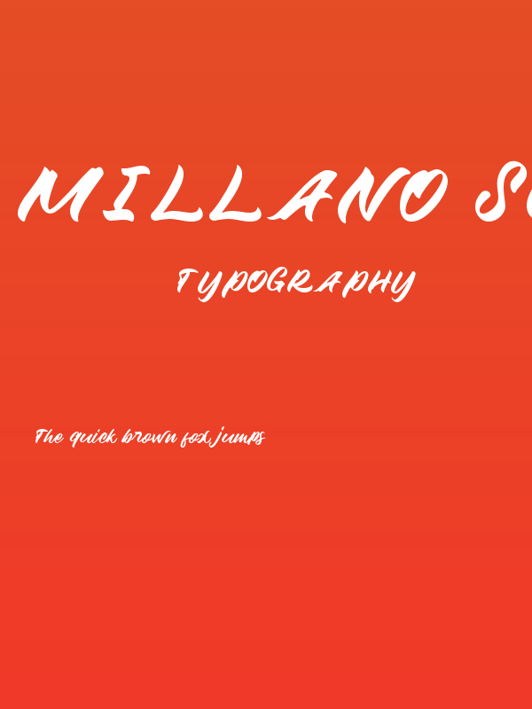 Millano Script Poster