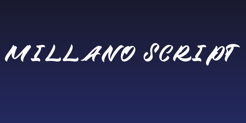 Millano Script Social Header
