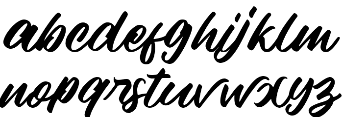 Millano Script Font LOWERCASE