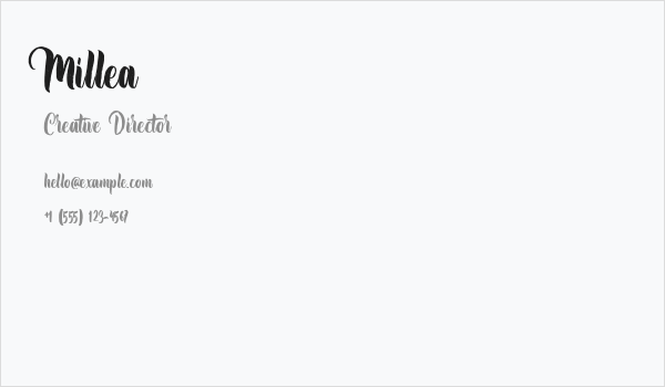 Millea Business Card