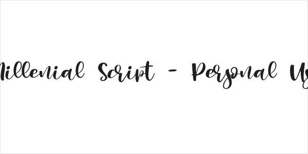 Millenial Script - Personal Use Logo