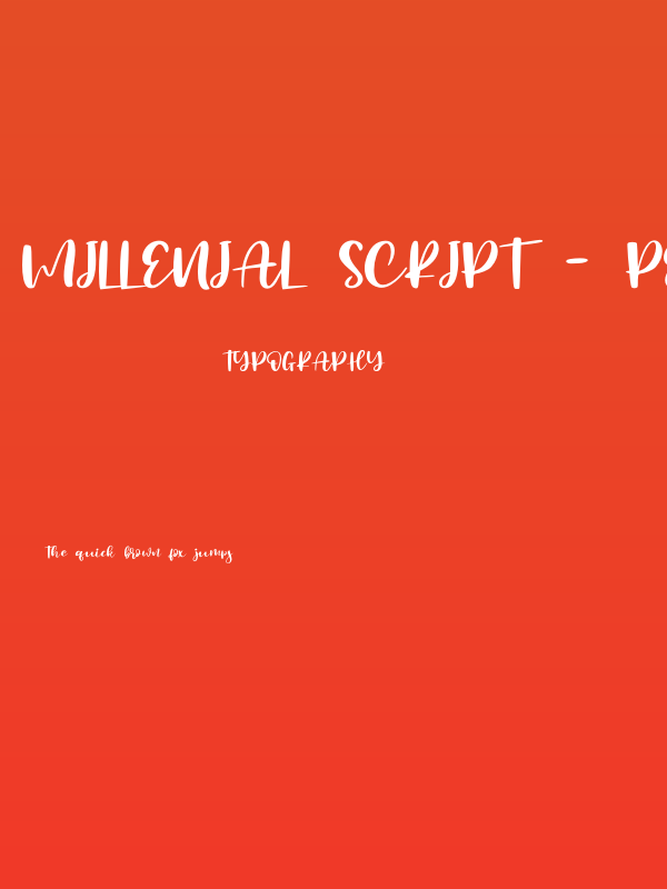 Millenial Script - Personal Use Poster