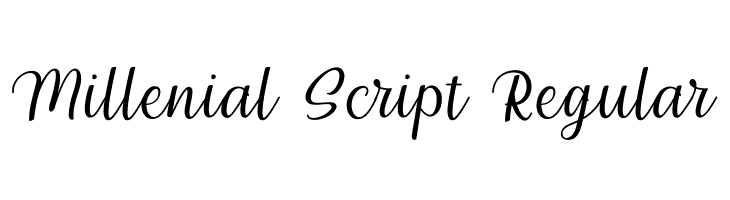 Millenial Script Regular  Frei Schriftart Herunterladen
