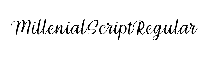 Millenial Script Regular  les polices de caractères gratuit tlcharger