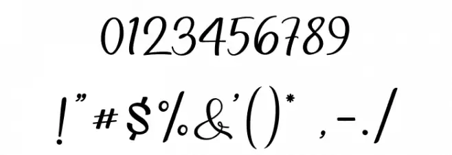 Millenial Script Regular Font OTHER CHARS