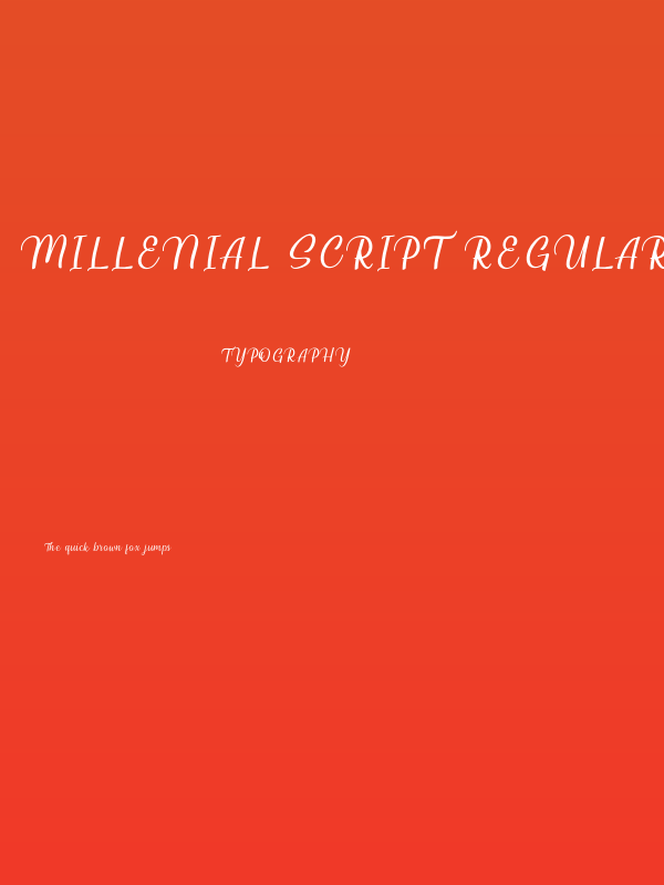 Millenial Script Regular Poster
