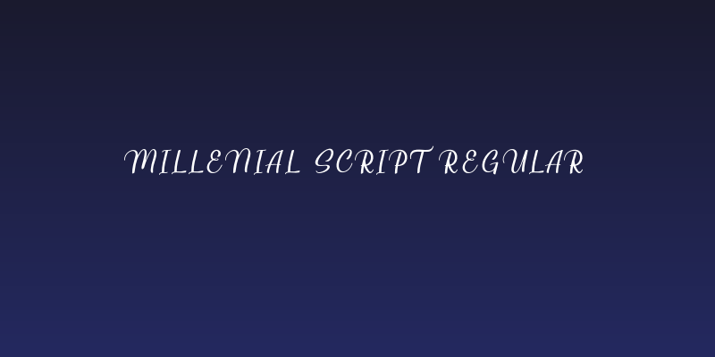 Millenial Script Regular Social Header