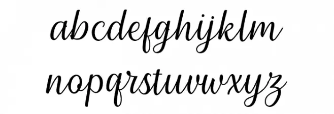 Millenial Script Regular Schriftart Kleinbuchstaben
