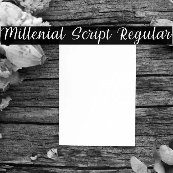 Millenial Script Regular Font examples