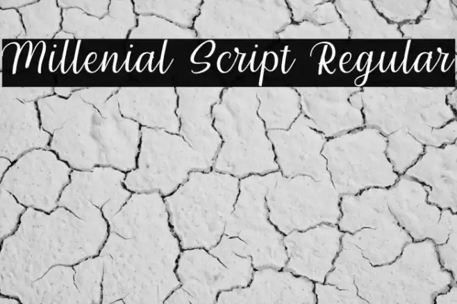 Millenial Script Regular Font examples