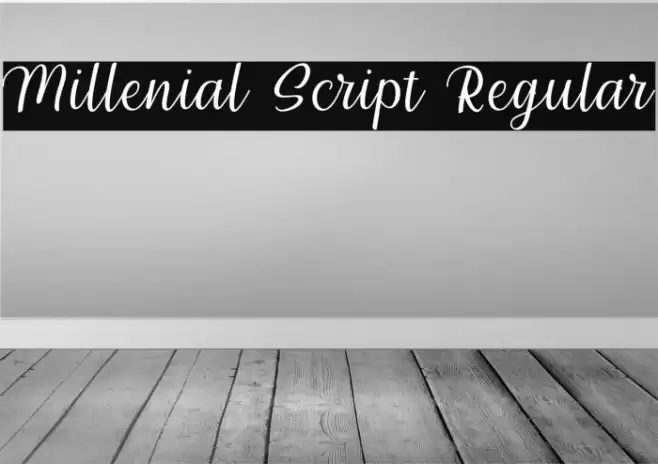 Millenial Script Regular Font examples