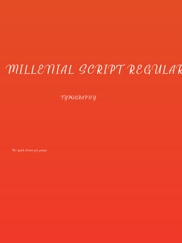 Millenial Script Regular Poster