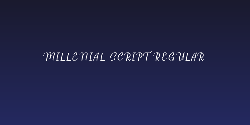 Millenial Script Regular Social Header