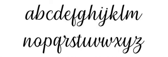 Millenial Script Regular फ़ॉन्ट लोअरकेस