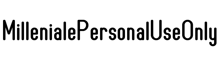 Milleniale Personal Use Only  font caratteri gratis
