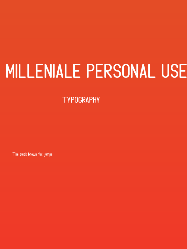 Milleniale Personal Use Only Poster