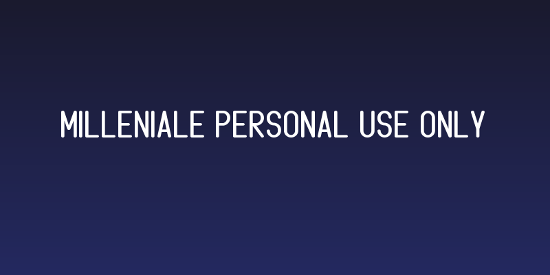 Milleniale Personal Use Only Social Header